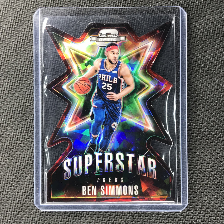 2018-19 Contenders Optic BEN SIMMONS Superstar Diecut Red Cracked Ice #5-Cherry Collectables
