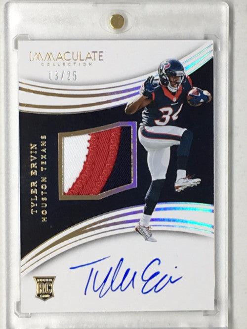 2016 Immaculate TYLER ERVIN Patch RC Auto 13/25-Cherry Collectables