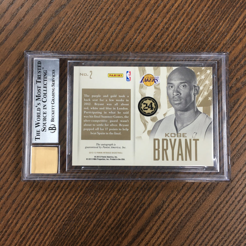 2012-13 Intrigue Kobe Bryant Red White Blue Auto 98/99 BGS 9/10