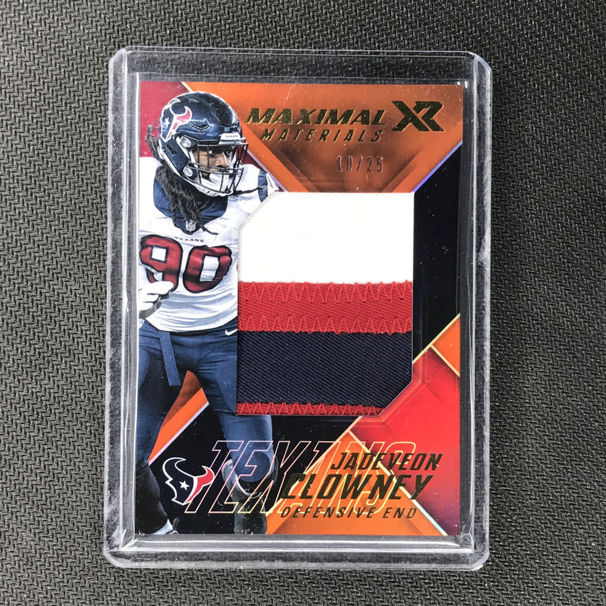 2019 XR JADEVEON CLOWNEY Maximal Materials Patch 10/25-Cherry Collectables