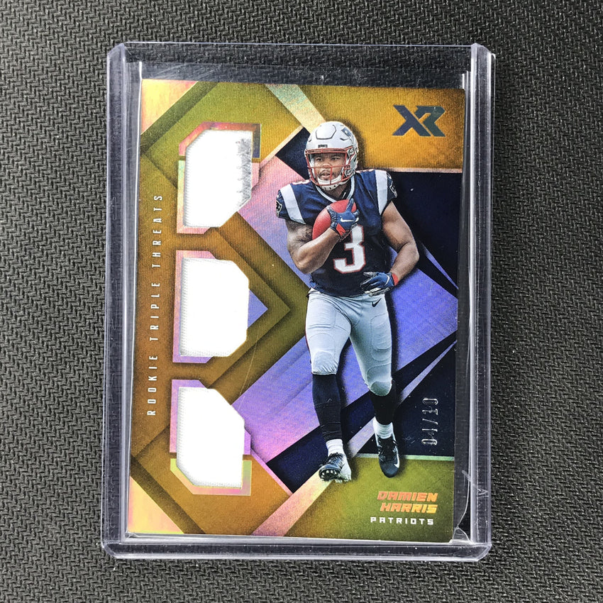2019 XR DAMIEN HARRIS Rookie Triple Threads 4/10-Cherry Collectables