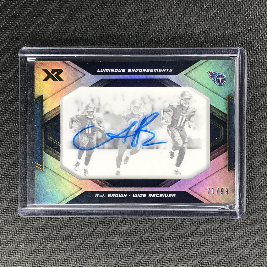 2019 XR A.J. BROWN Luminous Endorsements Auto 71/99-Cherry Collectables