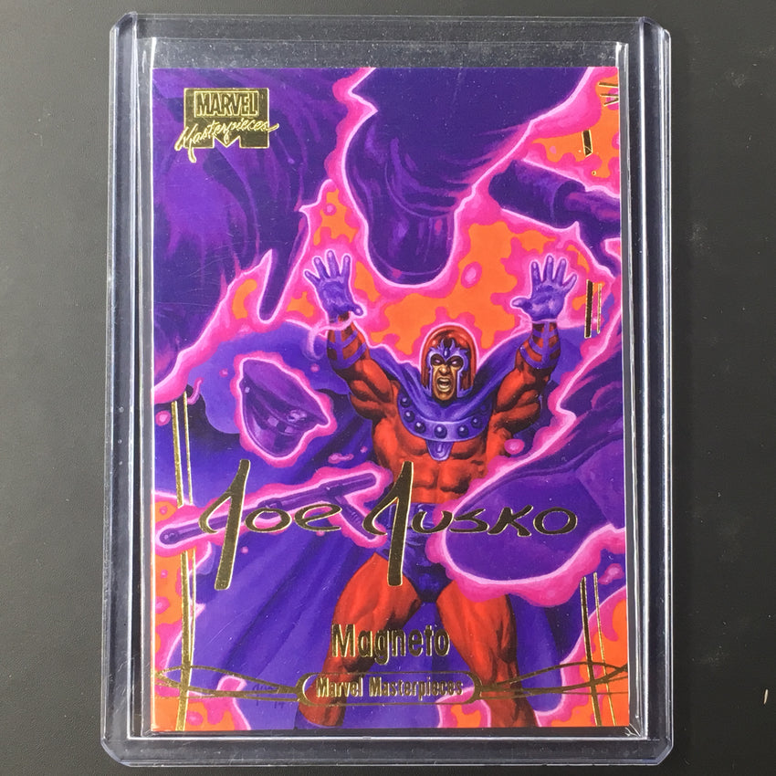 2016 Marvel Masterpieces MAGNETO #72 Level 3 Gold Signature-Cherry Collectables