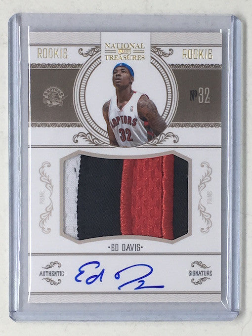 10-11 National Treasures ED DAVIS Rookie Patch Auto Gold RC /25-Cherry Collectables