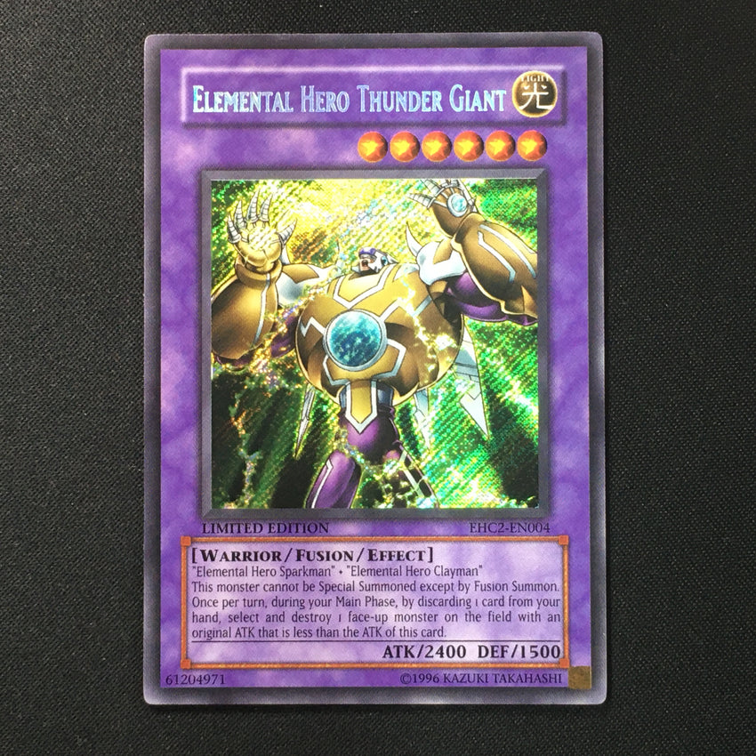 Elemental Hero Thunder Giant - Ehc2-en004 - Secret Rare Limited