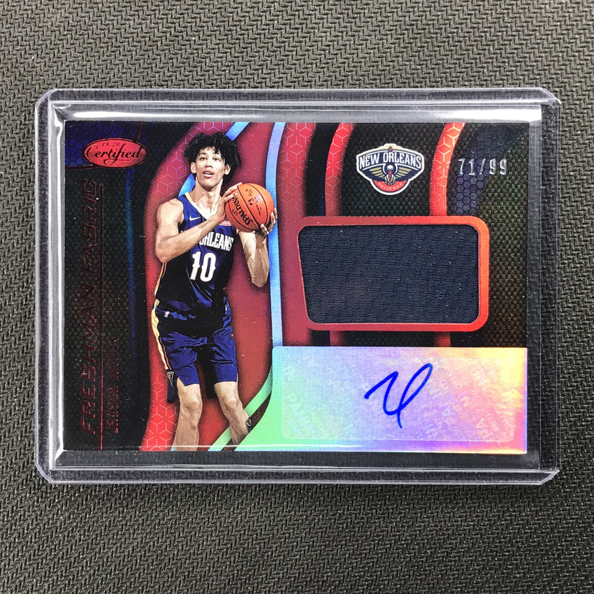 2019-20 Certified JAXSON HAYES Freshman Fabric Rookie Red Auto 71/99-Cherry Collectables
