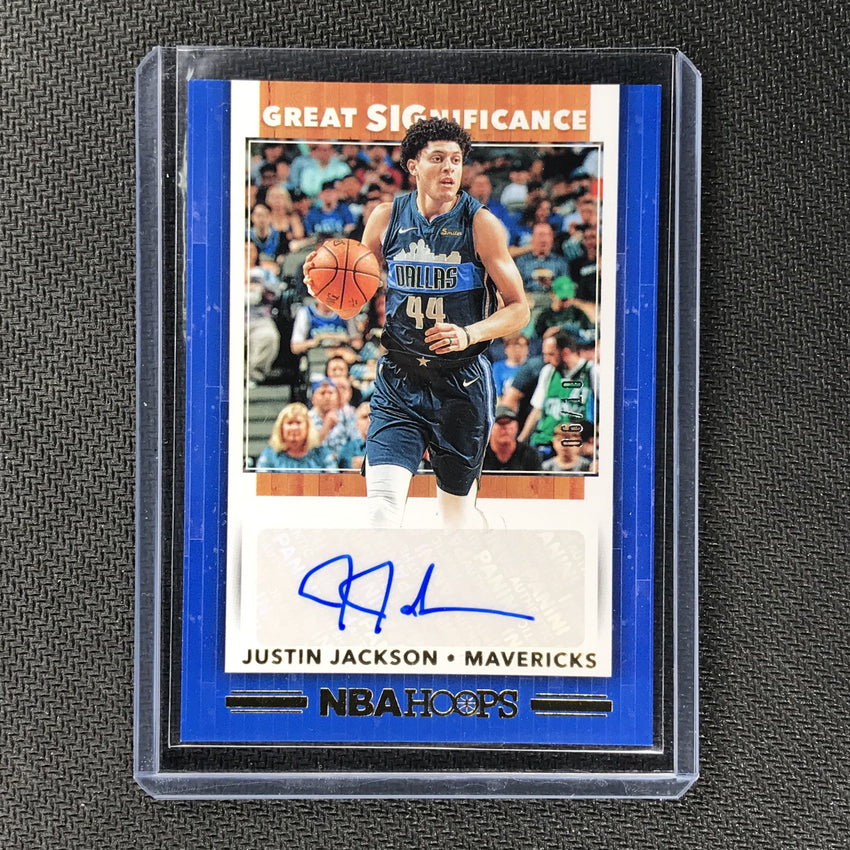 2019-20 Hoops JUSTIN JACKSON Great Significance Auto Gold 6/10-Cherry Collectables