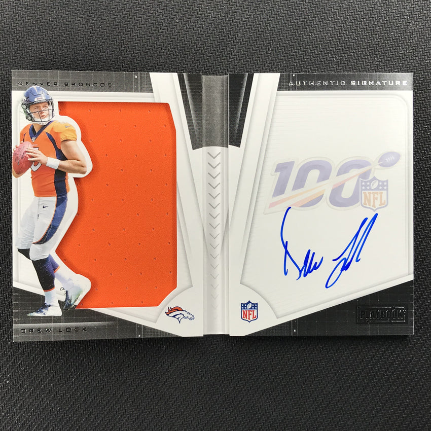 2019 Playbook DREW LOCK Rookie Jersey Auto Booklet 53/149-Cherry Collectables