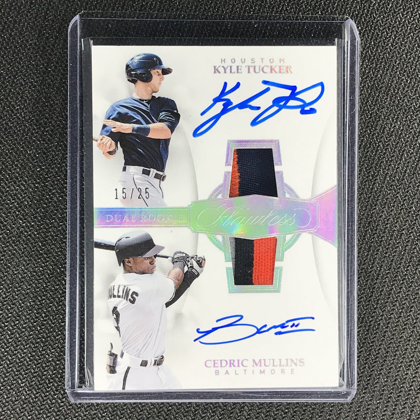 2019 Flawless KYLE TUCKER CEDRIC MULLINS Dual Rookie Patch Auto 15/25-Cherry Collectables