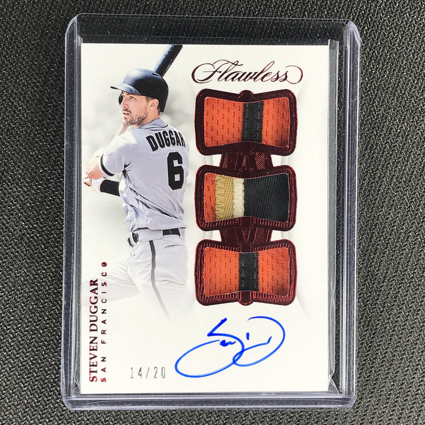 2019 Flawless STEVEN DUGGAR Triple Patch Auto Ruby 14/20-Cherry Collectables