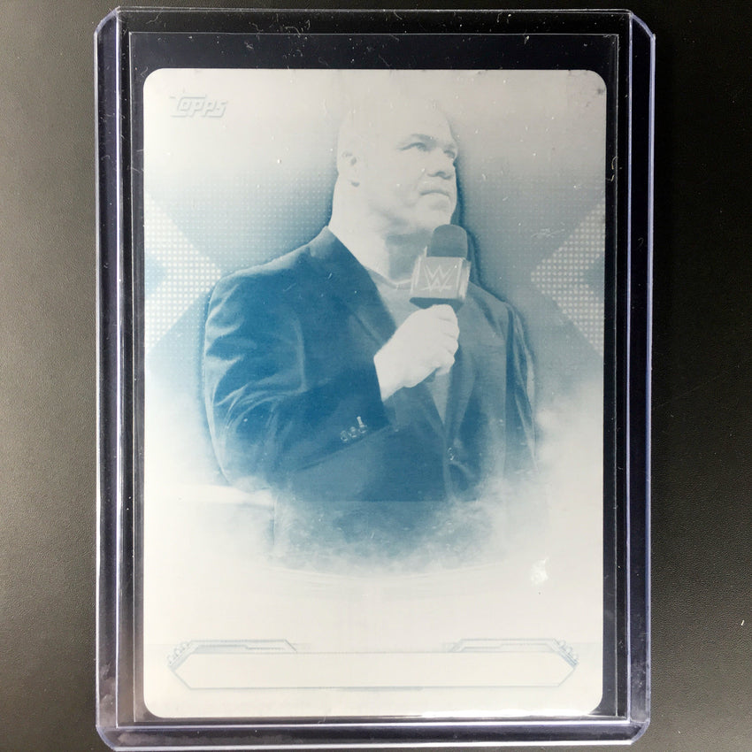 2019 Topps WWE Raw KURT ANGLE 1/1 Printing Plate Cyan #44-Cherry Collectables