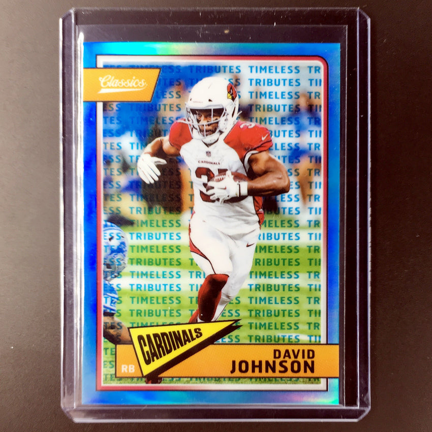 2018 Classics Football DAVID JOHNSON Timeless Tributes Blue 1/5-Cherry Collectables