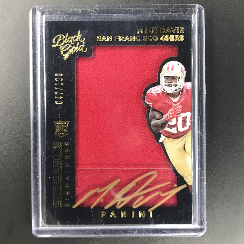 2015 Black Gold MIKE DAVIS Sizeable Signatures Rookie Jersey Auto 47/199-Cherry Collectables