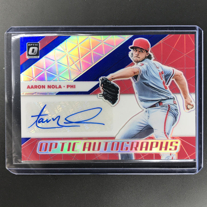 2019 Donruss Optic AARON NOLA Optic Autographs Red 15/15-Cherry Collectables