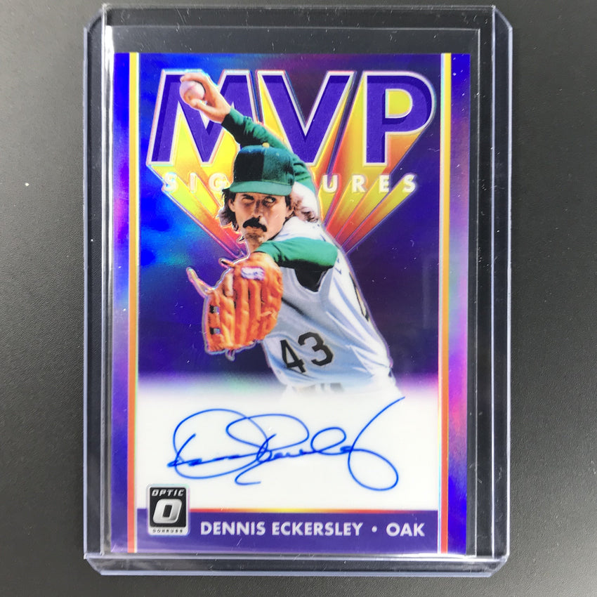 2019 Donruss Optic DENNIS ECKERSLEY MVP Signatures Auto Purple 23/25-Cherry Collectables