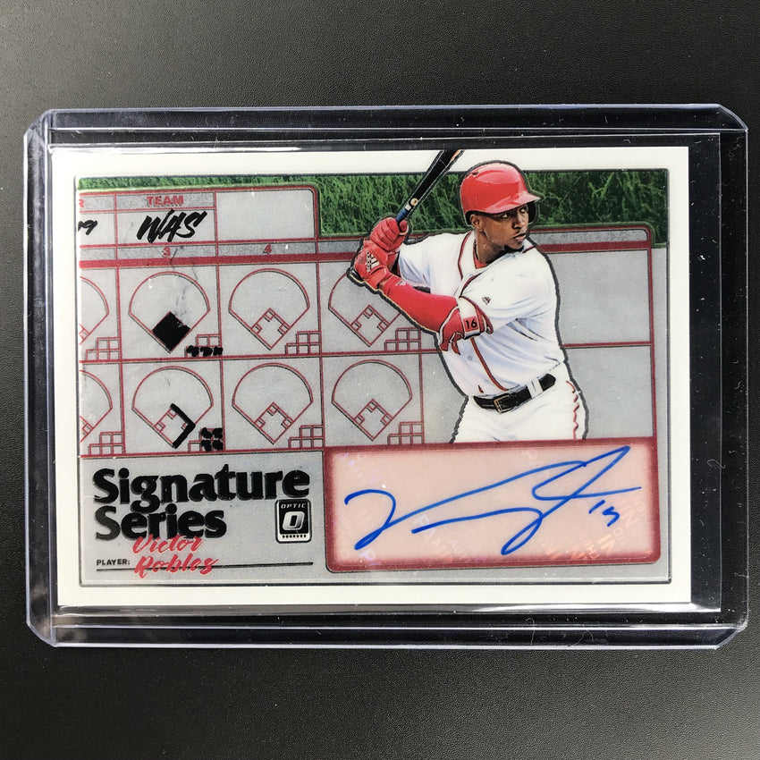 2019 Donruss Optic VICTOR ROBLES Signature Series Auto #SS-VR-Cherry Collectables