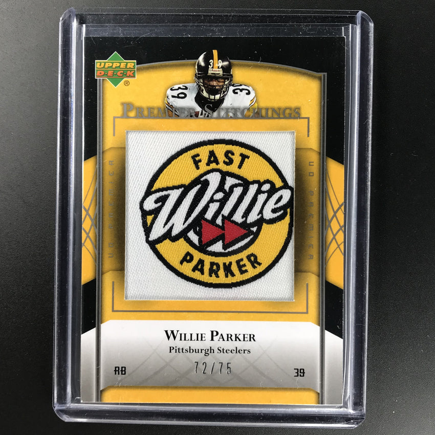 2007 UD Premier Football WILLIE PARKER Prime Patch 72/75-Cherry Collectables
