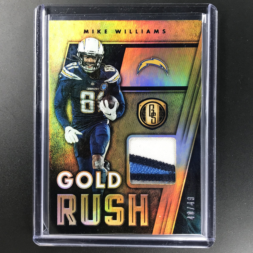 2019 Gold Standard MIKE WILLIAMS Gold Rush Patch 40/49-Cherry Collectables