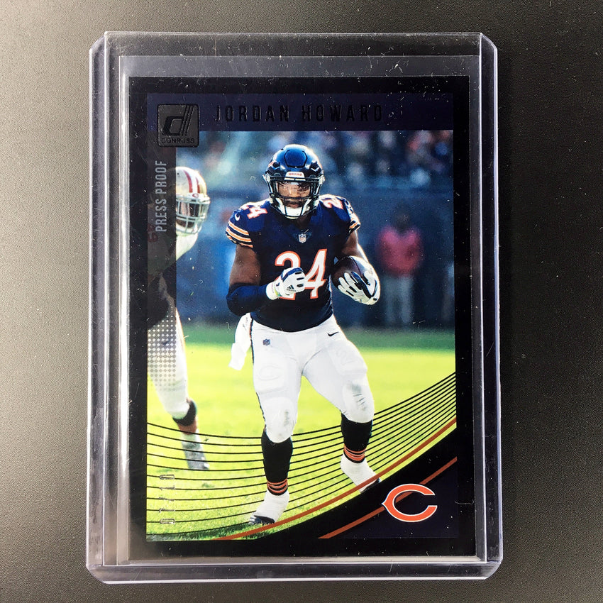 2018 Donruss JORDAN HOWARD Black Press Proof 7/10-Cherry Collectables