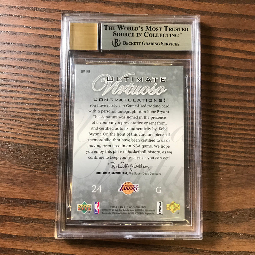 2007-08 Ultimate Collection Kobe Bryant Virtuoso Auto 3/25 BGS 9/10
