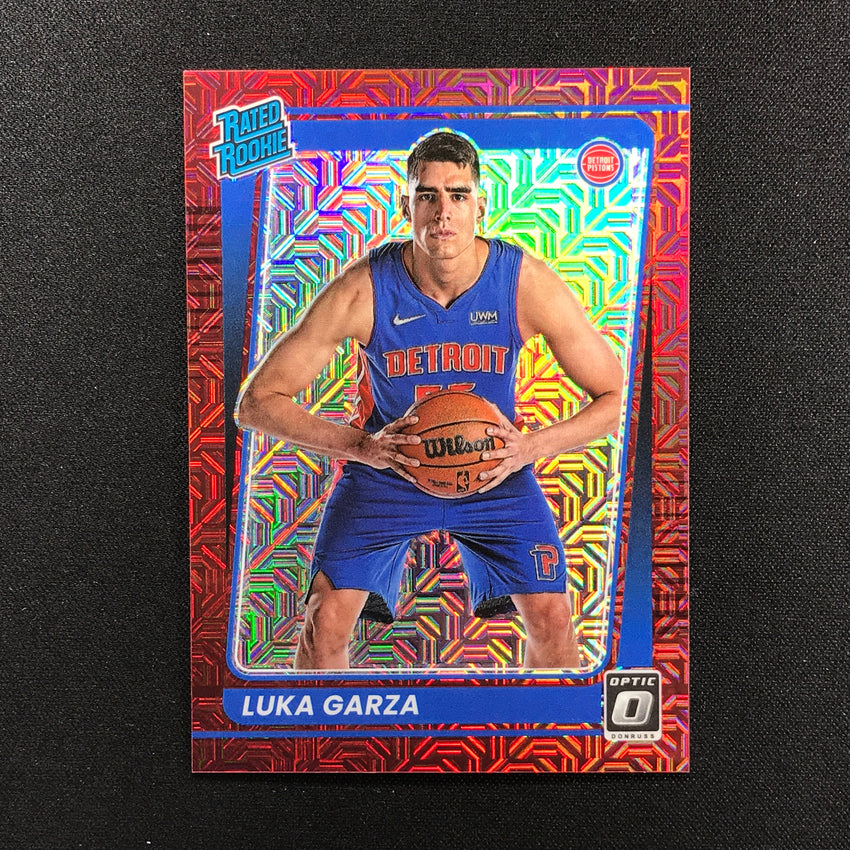 2021-22 Donruss Optic Luka Garza Rated Rookie Choice Red 4/88