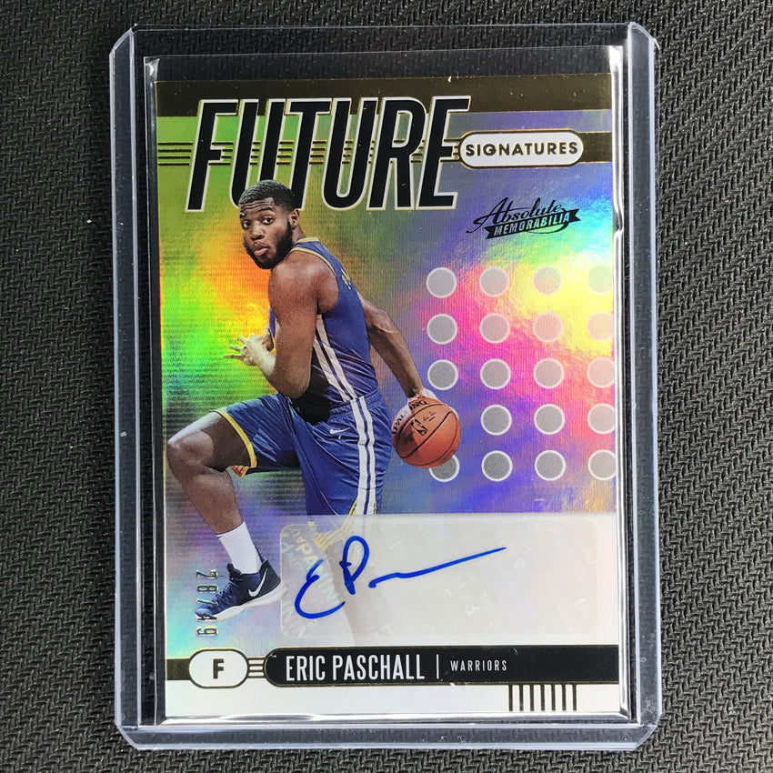 2019-20 Absolute ERIC PASCHALL Future Rookie Auto 28/49-Cherry Collectables
