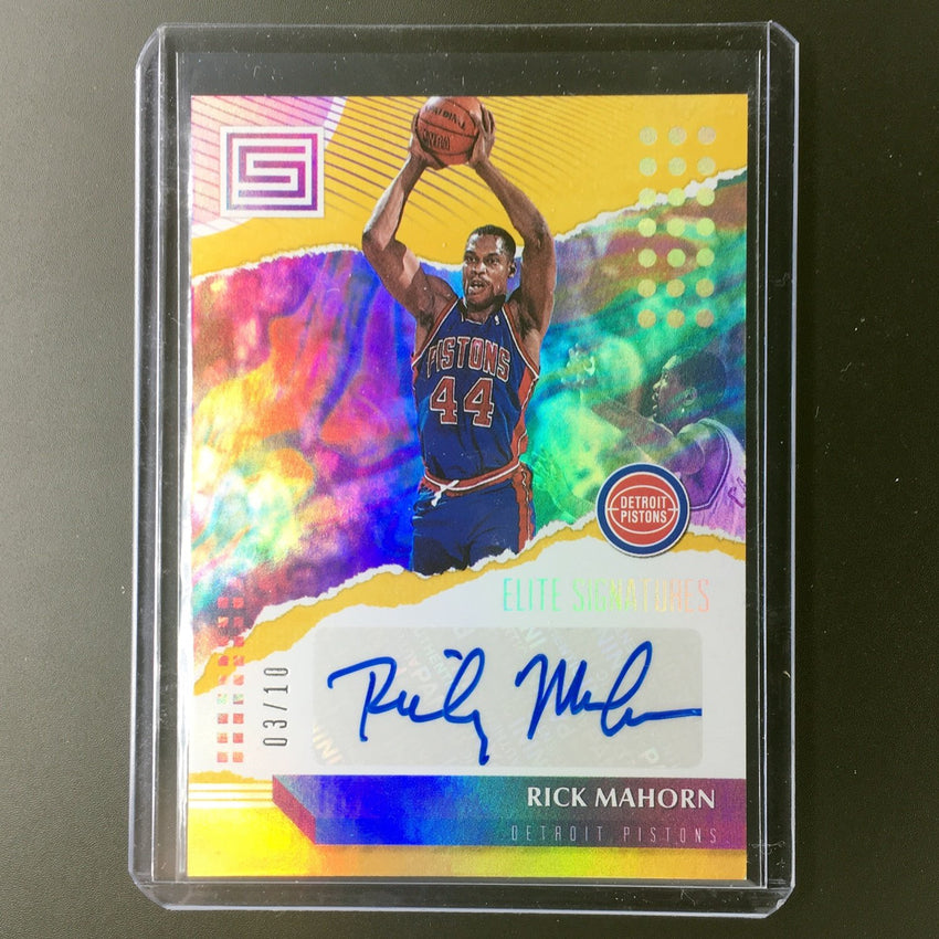 2018-19 Status RICK MAHORN Elite Signatures Gold 3/10-Cherry Collectables