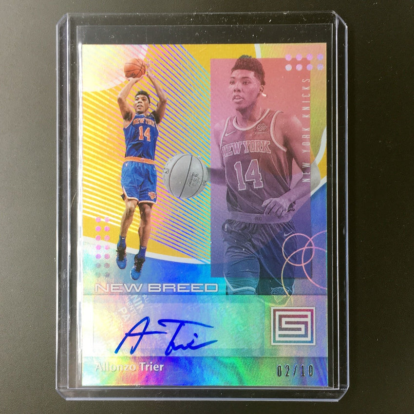 2018-19 Status ALLONZO TRIER New Breed Rookie Auto Gold 2/10-Cherry Collectables