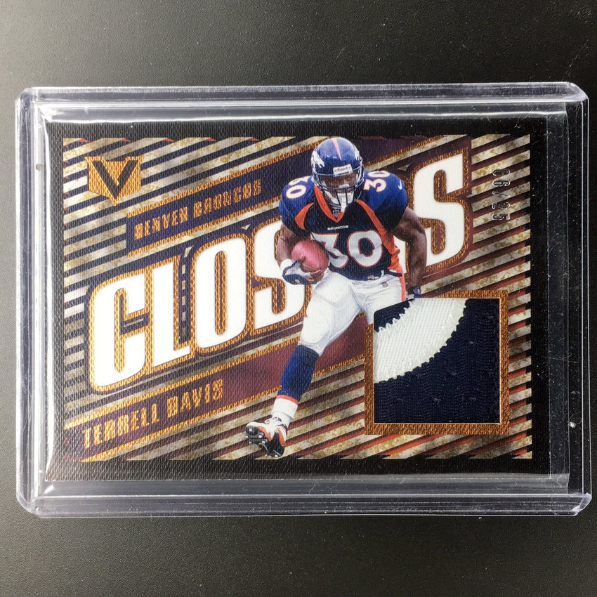 2017 Vertex TERRELL DAVIS Closers Patch 6/25-Cherry Collectables