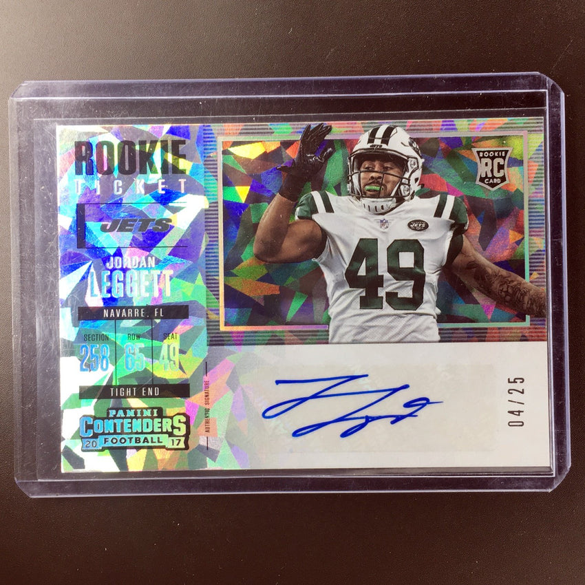 2017 Contenders JORDAN LEGGETT Rookie Ticket Cracked Ice 4/25-Cherry Collectables