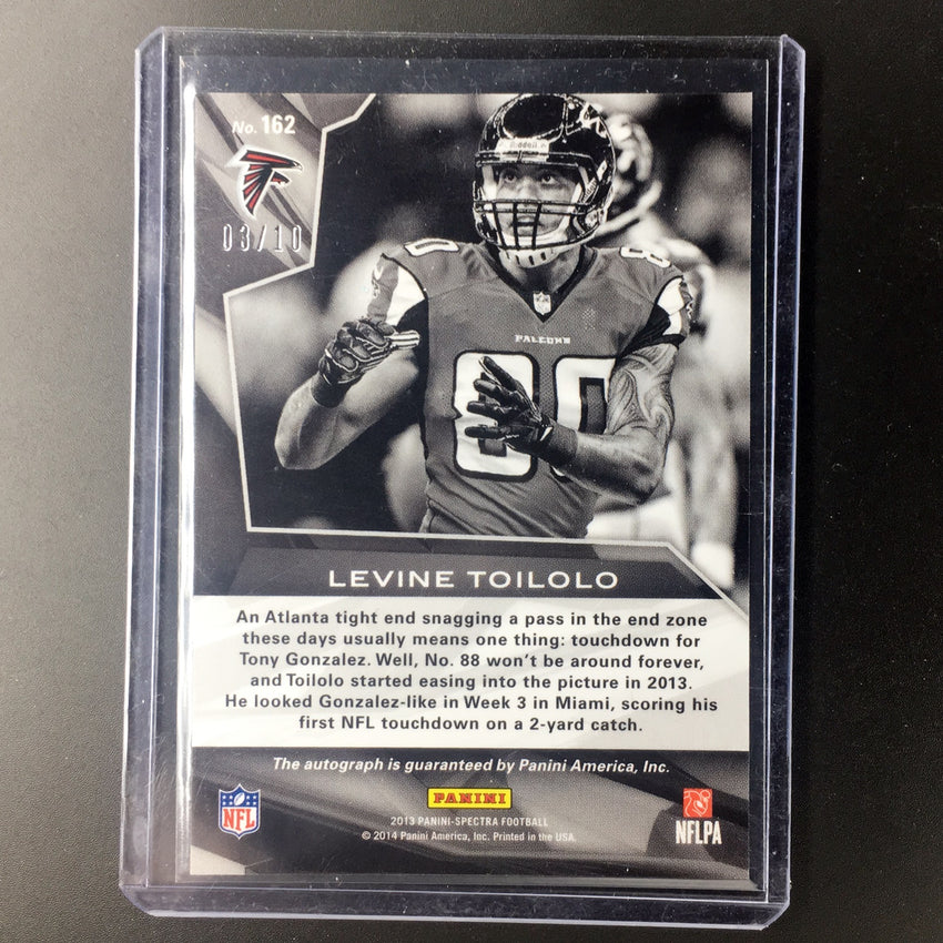 2013 Spectra LEVINE TOILOLO Rookie Gold Auto 3/10-Cherry Collectables