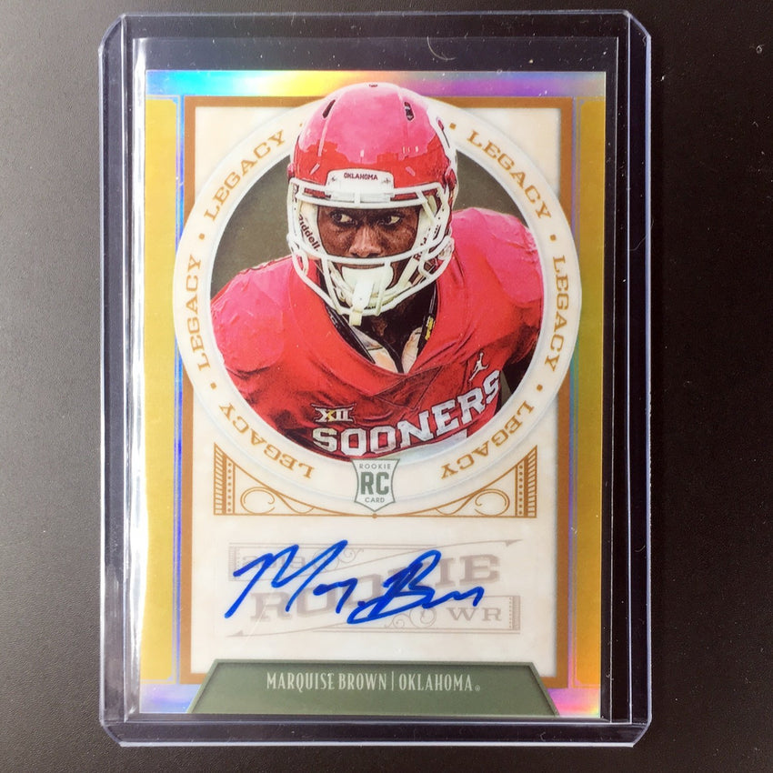 2019 Legacy MARQUISE BROWN Rookie Auto Gold 38/50-Cherry Collectables