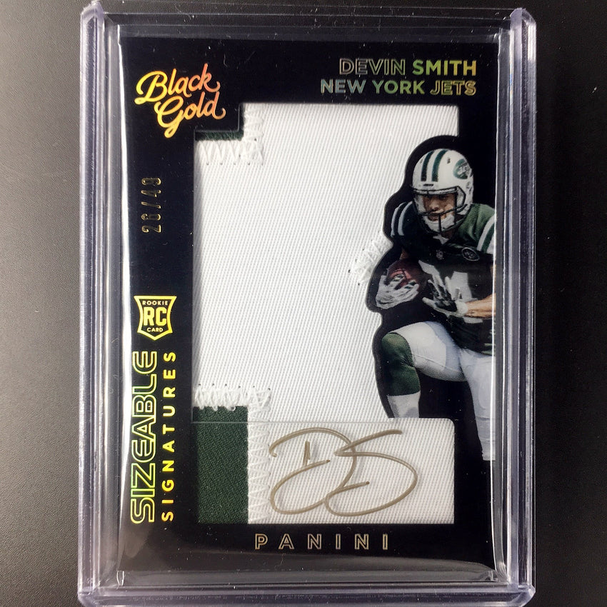 2015 Black Gold DEVIN SMITH Sizeable Signatures Rookie Patch Auto 26/49-Cherry Collectables