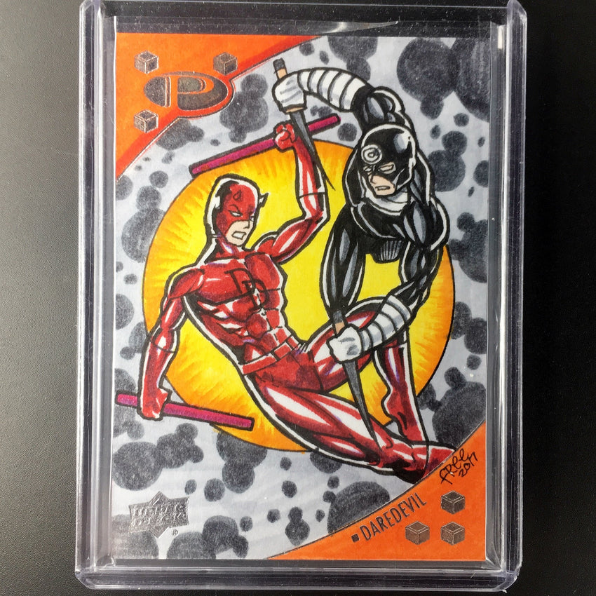 2017 Marvel Premier DAREDEVIL VS BULLSEYE Sketch Free Isabelo 1/1-Cherry Collectables