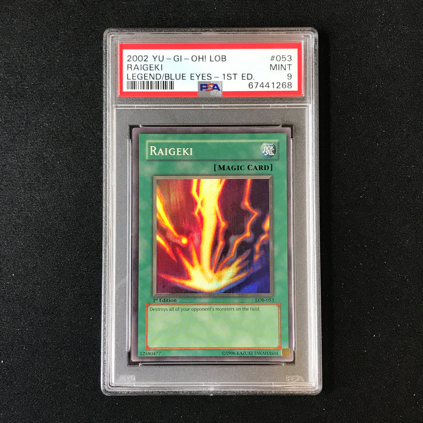PSA 9 Raigeki - LOB-053 - Super Legend Of Blue-Eyes White Dragon 1st Ed. 268
