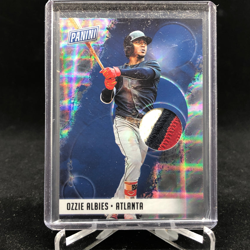 2018 Panini Black Friday OZZIE ALBIES RC Patch Auto Atlanta Prizm 1/1-Cherry Collectables