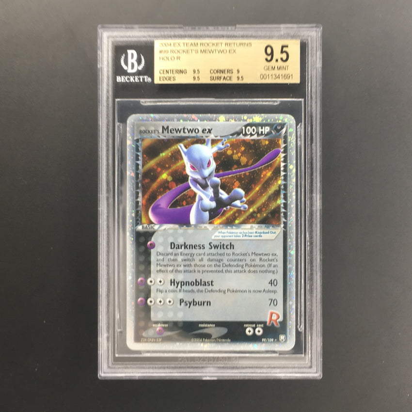 BGS 9.5 GEM MINT Rocket's Mewtwo ex - 99/109 - Ultra Rare Ex Team Rocket Returns-Cherry Collectables