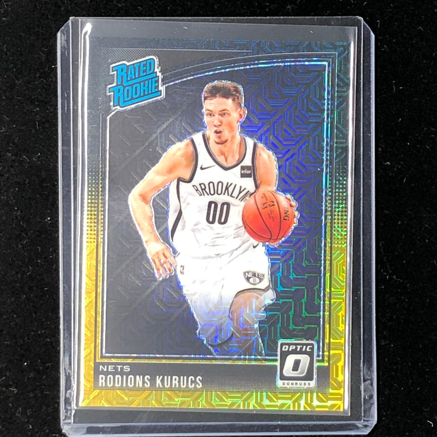 18-19 Donruss Optic RODIONS KURUCS RC Rated Rookie Choice Black Gold Mojo Prizm /8-Cherry Collectables