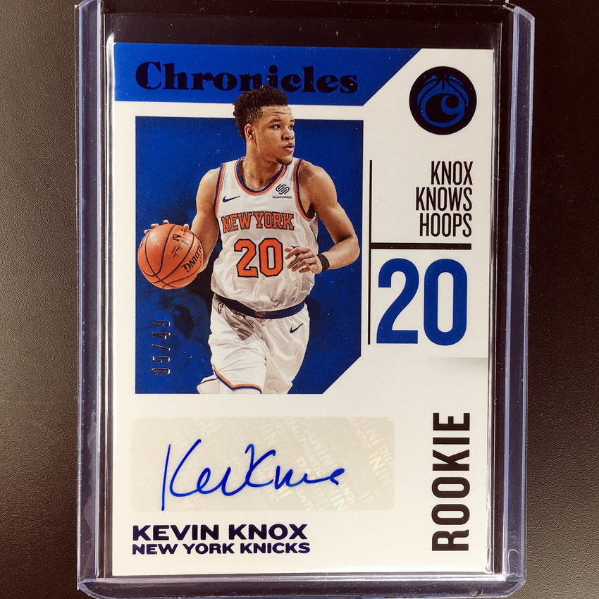 2018-19 Chronicles KEVIN KNOX Rookie Auto Blue 5/49-Cherry Collectables