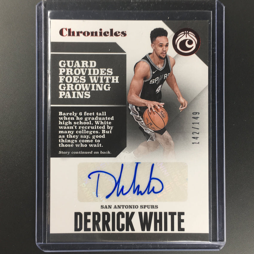 2016-17 Chronicles DERRICK WHITE Rookie Auto Red 142/149-Cherry Collectables