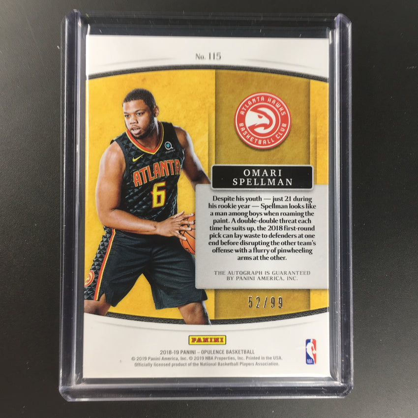 2018-19 Opulence OMARI SPELLMAN Rookie Auto 52/99-Cherry Collectables