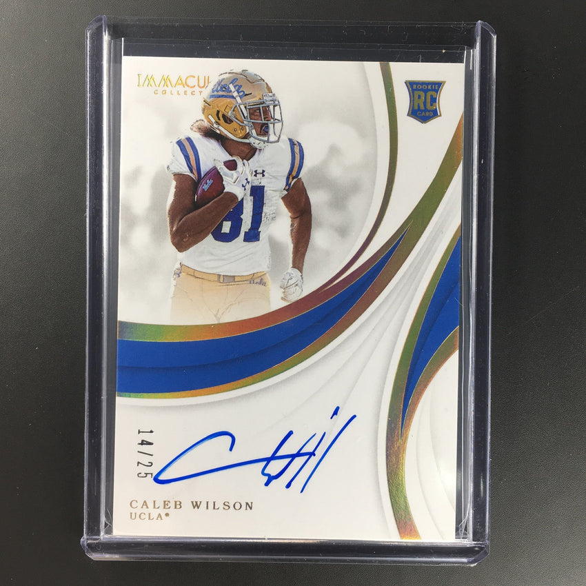 2019 Immaculate CALEB WILSON Rookie Auto 14/25-Cherry Collectables