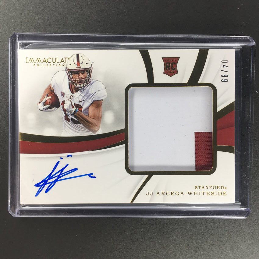 2019 Immaculate JJ ARCEGA-WHITESIDE Rookie Patch Auto 4/99-Cherry Collectables