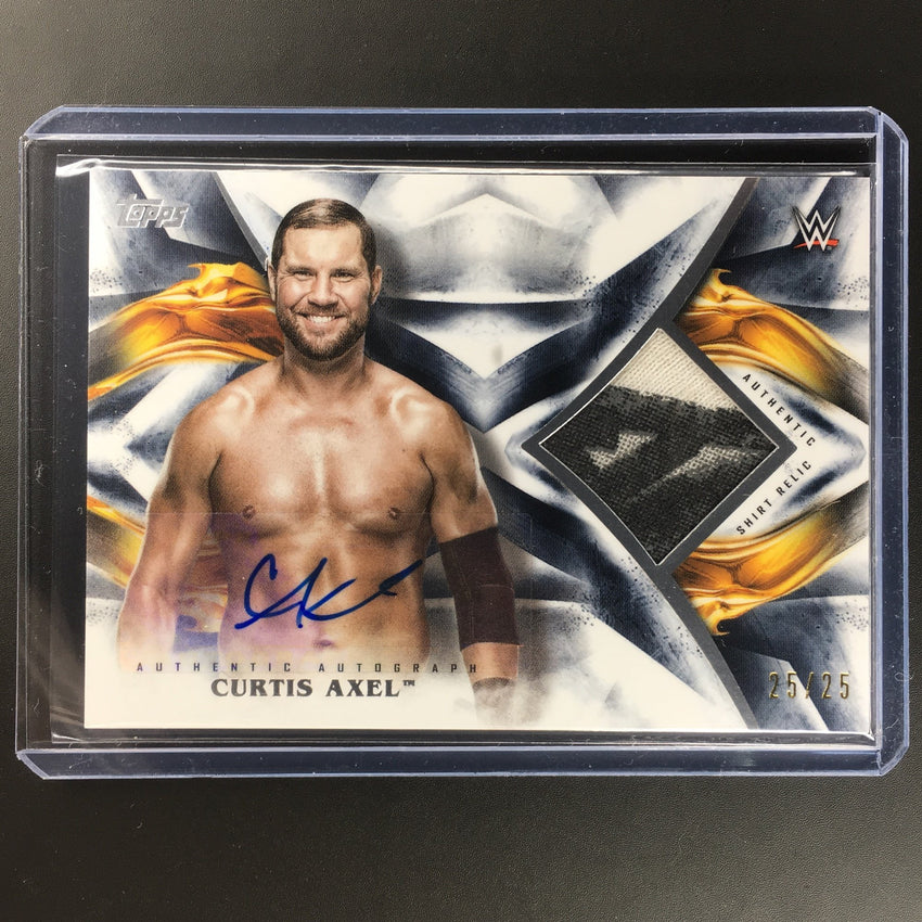 2019 WWE Undisputed CURTIS AXEL Relic Auto Blue 25/25-Cherry Collectables