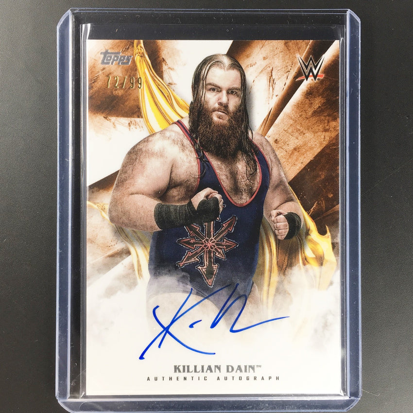 2019 WWE Undisputed KILLIAN DAIN Orange Auto 72/99-Cherry Collectables
