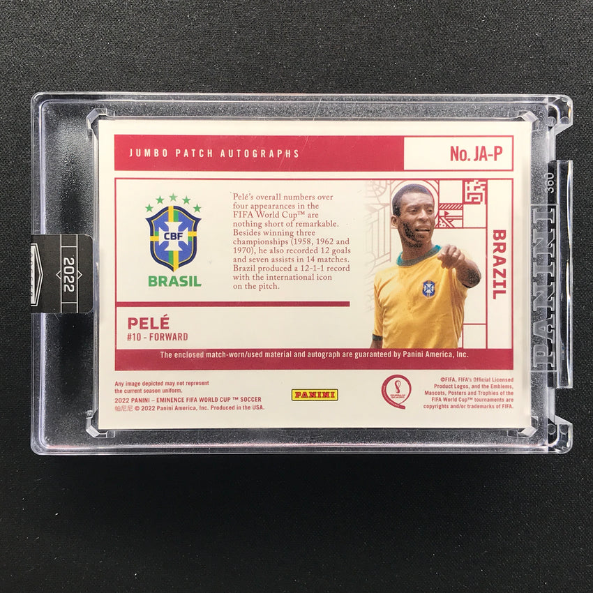 2022 Eminence World Cup Pele Jumbo Patch Auto Gold 4/5 Match Worn