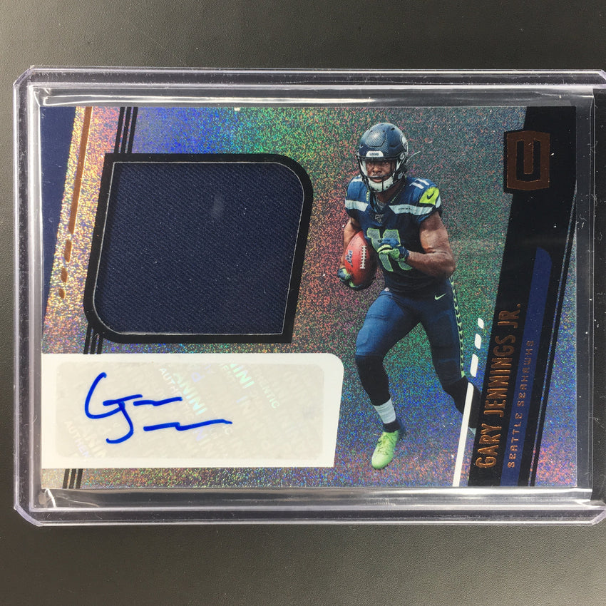 2019 Unparalled GARY JENNINGS JR Rookie Jersey Auto #330-Cherry Collectables