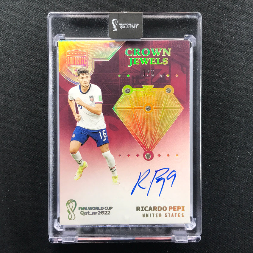 2022 Eminence World Cup Ricardo Pepi Crown Jewels Diamond Gem Rookie Auto 1/5