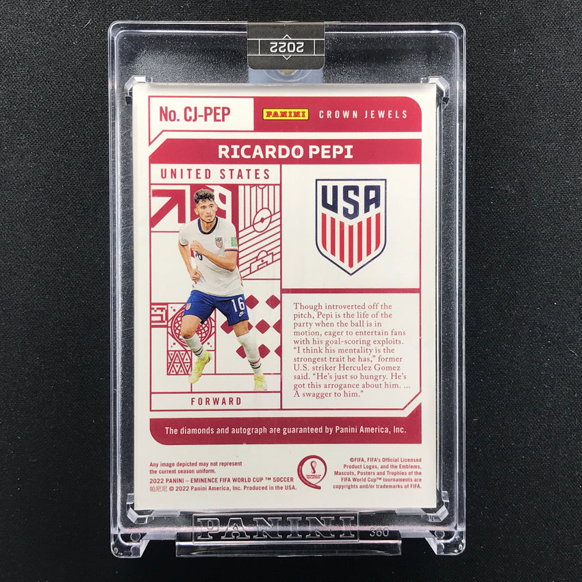 2022 Eminence World Cup Ricardo Pepi Crown Jewels Diamond Gem Rookie Auto 1/5