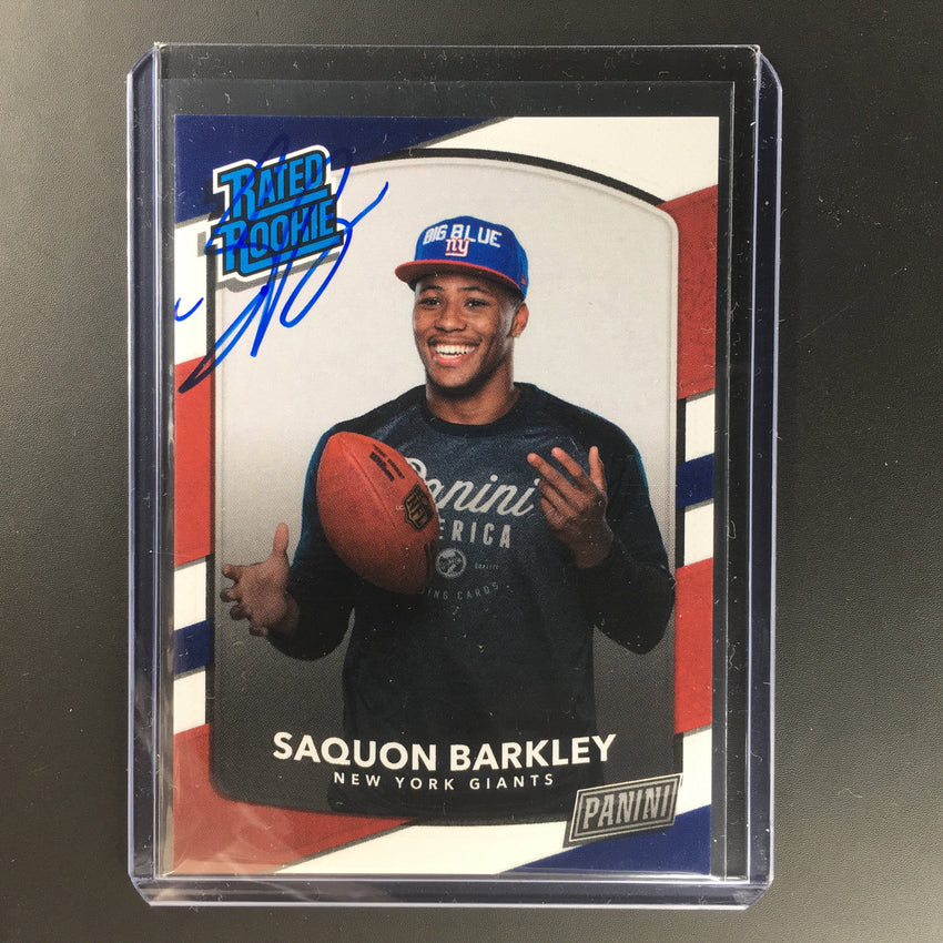 2018 Panini Rookie Premiere SAQUON BARKLEY Rated Rookie Auto Personal Edition-Cherry Collectables